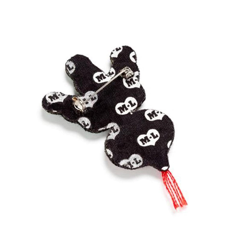 Hand Embroidered Beetroot Pin