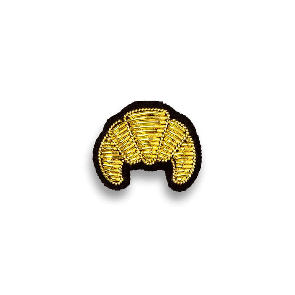 Hand Embroidered French Croissant Pin