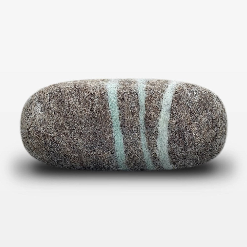 Striped Lavender Sage Brown Felted Soap