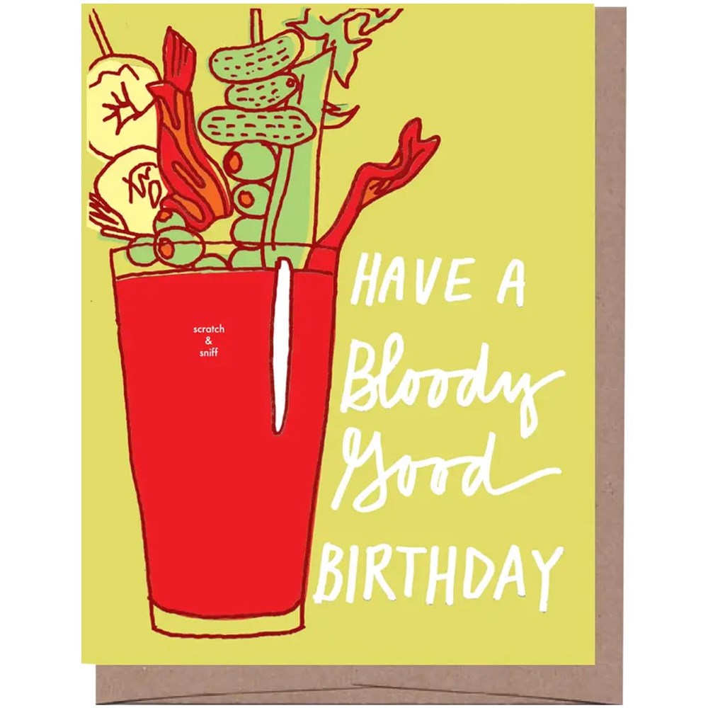 Scratch & Sniff Bloody Mary Birthday Greeting Card