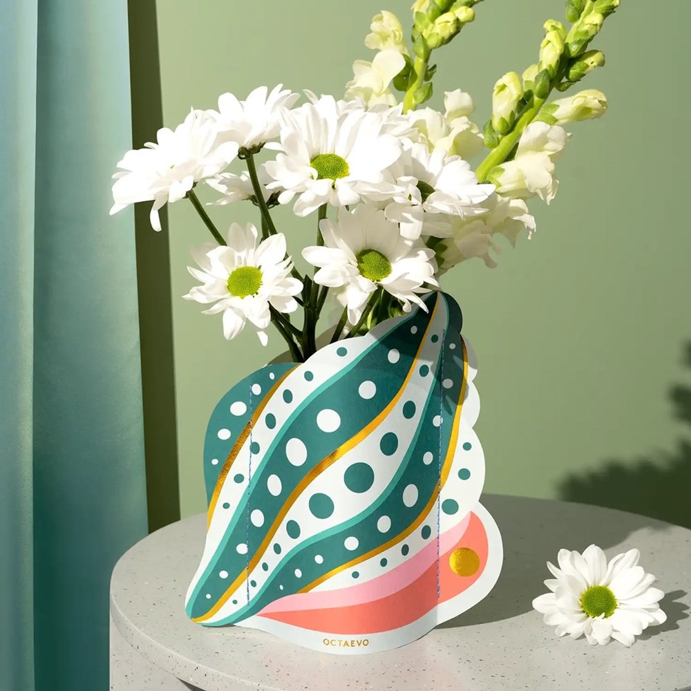 Mini Paper Vase Pearl Shell