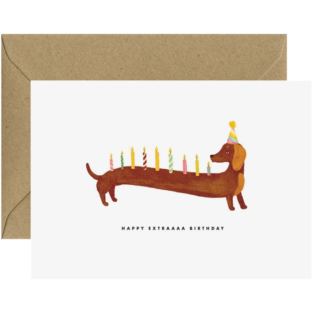 Dachshunds Extra Birthday Card