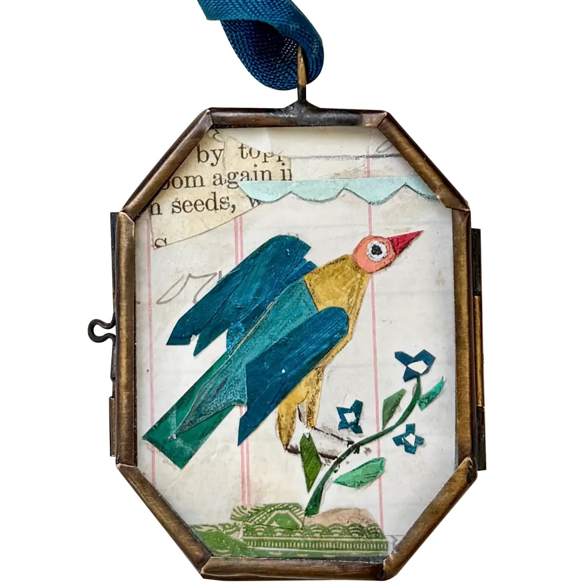 Small Locket - Cassis Folk Bird