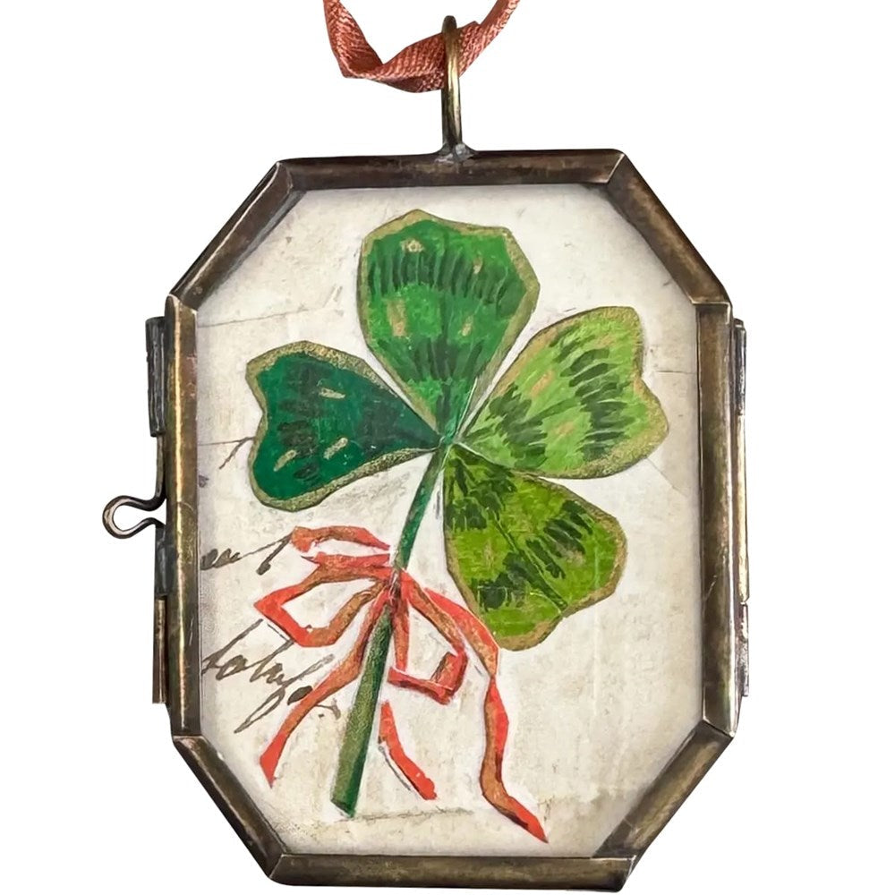 Small Locket - Clover with Bow